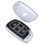 Car Auto PU Leather Luminous Effect Key Ring Protection Cover for MISTRA IX35 IX25(Silver)