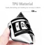 TPU One-piece Electroplating Full Coverage Car Key Case with Key Ring for Mercedes-Benz C (Silver)