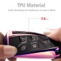 TPU One-piece Electroplating Full Coverage Car Key Case with Key Ring for LAND ROVER Aurora / Discover God / Range Rover & JAGUAR (Pink)