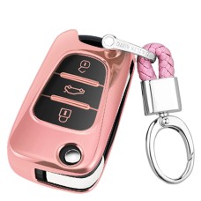 TPU One-Peece Electrating Full Locke Car Case Care с ключевым кольцом для Hyundai La Festa (Pink)