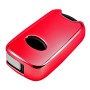 TPU One-piece Electroplating Full Coverage Car Key Case with Key Ring for HYUNDAI LA FESTA(Red)