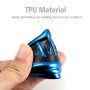 TPU One-piece Electroplating Opening Full Coverage Car Key Case with Key Ring for Audi A3 / Q3 (Blue)