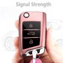 Огромное облеклочное открытие TPU полное покрытие Care Care Care с Key Ring для Volkswagen Golf / Tiguan L / Touran L / Lavida Plus / Teramont / LaMando / T-Roc / Sportsvan / T-Cross (Pink)