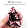TPU One-piece Electroplating Opening Full Coverage Car Key Case with Key Ring for Ford Edge / ESCORT / KUGA / Mondeo / EcoSport / FOCUS (Pink)