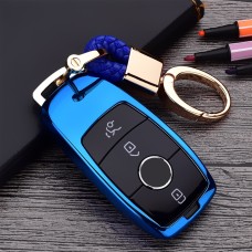 Клавичный корпус Care Car Care Care Care Care с кольцом с ключом для Mercedes-Benz E (Blue)