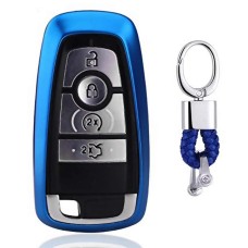 Обълектирующий корпус Car Car Care Care Care с ключом для Ford New Mondeo / New Explorer / New Edge (Blue)