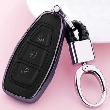 Клавичный корпус Care Car Care Care Care Care с ключом для Ford Focus / Kuga / Mondeo / Fiesta (Black)