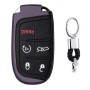 Обълектирующий ключевой корпус Car Car Care Care с ключом для Jeep Compass / Cherokee / Renegade / Dodge / JCUV / Grand Cherokee (Black)
