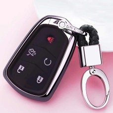 Обълектирующий корпус Car Car Car Care с кольцом с ключом для Cadillac ATSL / XT5 / XTS / XT4 / CT6 (черный)