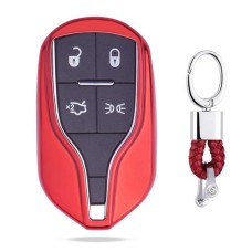 Клавичный корпус CAR CAR CALE CAR CAR CAR с ключом для MASERATI Levante / Ghibli (красный)