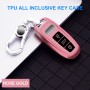 Автомобиль All-Inclusive Soft TPU Key Copective Cover Case с Key Ring для Audi A6L Smart (Rose Gold)