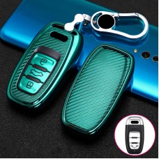 Для Audi Smart 3-Button C Version Car Car TPU Клавичный чехол с ключом с ключом (зеленый)