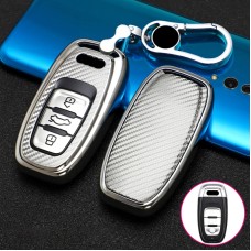 Для Audi Smart 3-Button C Version Car TPU КЛЮЧЕВЫЙ КЛЮЧЕЙ КЛЮЧЕЙ КЛЮЧЕЙ КЛЮЧЕЙ КЛЮЧЕВОЙ КЛЮЧЕЙ (Серебро)