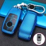 Для Mercedes-Benz E-Class Smart 3-Button Car Car TPU Клавичный чехол с ключом с ключом (синий)