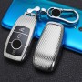 Для Mercedes-Benz E-Class Smart 3-Button Car Car TPU ключа защитного покрытия с ключом кольцо (серебро)