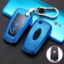 Для Ford Smart 3-Button Car TPU ключа ключа защитной крышки с ключом кольцо (синий)