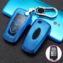 Для Ford Smart 4-Button Car Car TPU ключа ключа защитной крышки с ключом кольцо (синий)