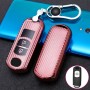 Для Mazda Smart 2-Button Car Car TPU ключ защиты с ключом с ключом кольцо (розовый)