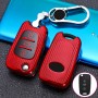 Для Kia Folding 3-Button Car TPU ключа ключа защитной крышки с ключом кольцо (красный)