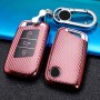 Для Skoda Smart 3-Button Car Car TPU ключ защиты с ключом с ключом кольцо (розовый)