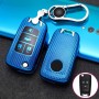 Для Chevrolet Folding 4-Button Car Car TPU Клавичный чехол Клавки Клавки с кольцом клавиши (синий)