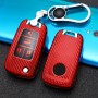 Для Chevrolet Folding 4-Button Car Car TPU Клавиша Клава Клавки с ключом кольцо (красный)