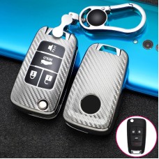 Для Chevrolet Folding 4-Button Car Car TPU Клавичный чехол с ключом с ключом (серебро)