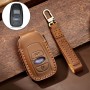 Hallmo Car Cowhide Кожаная кожа Ключ защитный чехол Ключ для Subaru Forester (Brown)