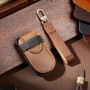Hallmo Car Genuine Leather Key Protective Cover for Jeep Compass 5-button (Brown)