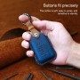 Для Honda Car Cowhide Кожаный ключ защитный чехол Кейс Клавки, Three Keys Start Version (Brown)