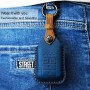 Для Honda Car Cowhide Кожаный ключ защитный чехол, версия Three Keys Tailgate (Blue)