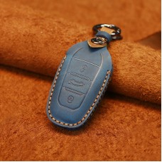 Для Car Cowne Cowne Cowne Leather Key Copective Cover Coase (Blue)