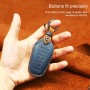 Для Car Cowne Cowne Cowne Leather Key Copective Cover Coase (Blue)