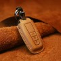 Для Toyota Car Cowhide Кожаный ключ защитный ключ обложка, версия Three Keys (Brown)