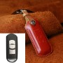 Для Mazda Old Style Car Cowhide Кожаный ключ защитный чехол Кейс Кейс, Версия Three Keys (красный)