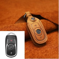 Для Buick Car Cowhide Кожаный ключ защитный чехол Кейс Кейс, четыре клавиши (Brown)