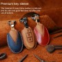 Для Care Careware Cowne Leather Key Copective Cope Cover Case, версия Three Keys Horn (красный)