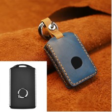 Для Car Cowne Cowhide Cowne Ceather Key Copective Cover Case (Blue)