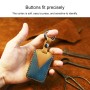 Для Car Cowne Cowhide Cowne Ceather Key Copective Cover Case (Blue)