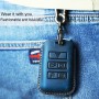 Для Land Rover Car Cowhide кожаный ключ защитный чехол (синий) (синий)