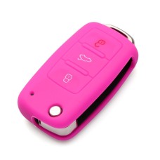 2 шт. Силиконовый автомобильный чехол для ключа для Volkswagen Golf (розовый)
