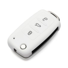 2 шт. Силиконовый автомобильный чехол для ключа автомобиля для Volkswagen Golf (белый)