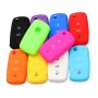 2 PCS Silicone Car Key Cover Case for Volkswagen Golf(White)