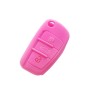 2 шт -клавиша CAR CAR COAK Silicone Flip Key Cover Case Cover для Audi Q3 A3 A1 (розовый)