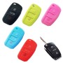 2 PCS Car Key Cover Silicone Flip Key Remote Holder Case Cover for Audi Q3 A3 A1(Pink)