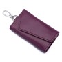 Multifunctional Litchi Texture Leather Keychain Bag Car Key Bag(Purple)