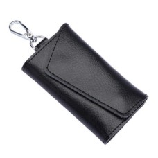 Multifunctional Litchi Texture кожаная сумка для ключей Care Care Care Care (черный)