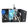 Multifunctional Litchi Texture Leather Keychain Bag Car Key Bag(Black)