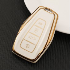 2 PCS TPU Car Key Cover For Geely Emgrand GL/GS(Ivory White Horn Key)