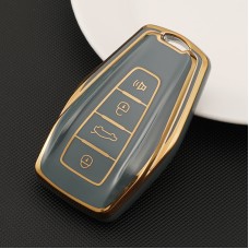 2 PCS TPU Car Key Cover For Geely Emgrand GL/GS(Carbon Gray Horn Key)